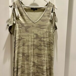 Camo Cold Shoulder Dress